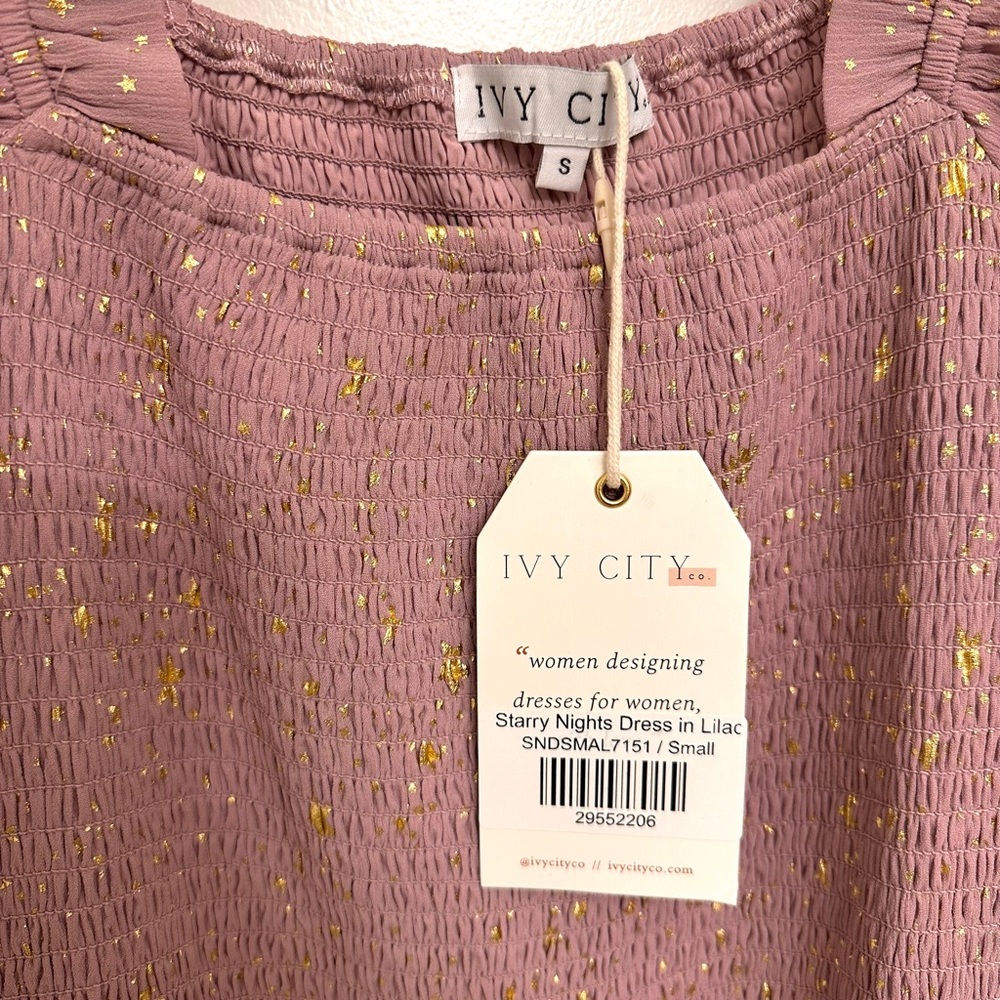 Lilac Starry Nights Dress | Ivy City Co. - Picture 5 of 6